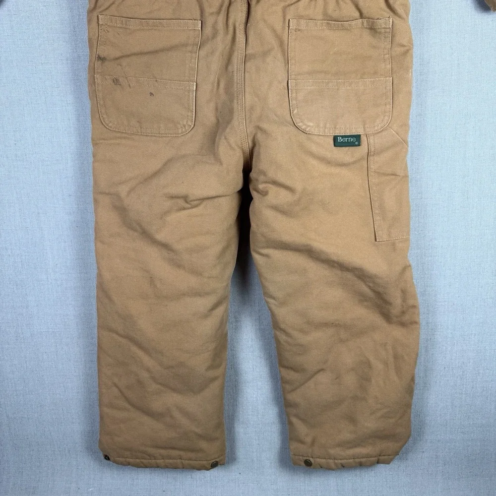 Berne Insulated Coveralls Youth Size Small  6-8 Workwear Duck Canvas Camel Brown